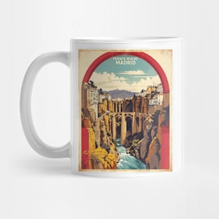 New Bridge Ronda Andalucia Spain Travel Tourism Retro Vintage Mug